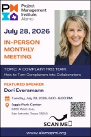 Alamo PMI Monthly Meeting - July 28, 2026