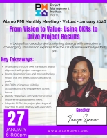 Alamo PMI Virtual Chapter Membership Meeting - January 27, 2026